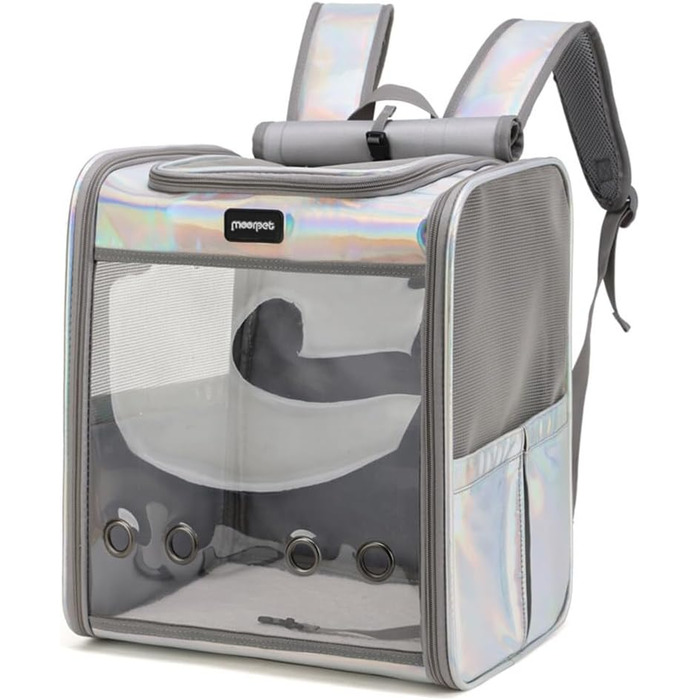 Рюкзак для тварин: переноска для собак та котів до 10 кг, дихаюча, складна, з прозорим вікном, для подорожей (різні кольори)