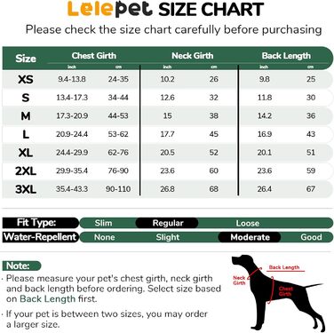 Зимовий теплий дощовик для собак великих порід Lelepet, XL (зелений)