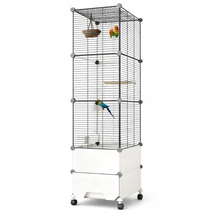 Клітка NUXIE 37 x 37 x 155 см, чорна