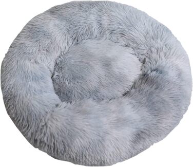 М'яке ліжко-подушка у вигляді пончика для собак та котів, з антиковзким дном, XXL 80см, сірий колір
