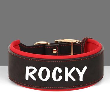 Нашийник для собак середніх та великих порід PET ARTIST з міцної шкіри PU, регульований, з металевою застібкою, для Пітбулів та великих собак, чорний, L (43-51 см)