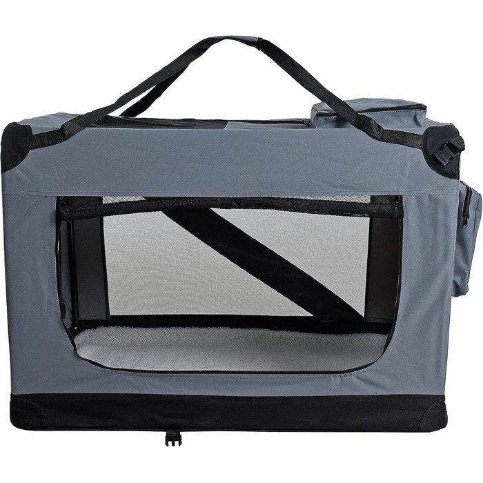 Транспортна переноска для собак та котів ESTEXO, XXXL, сірий колір