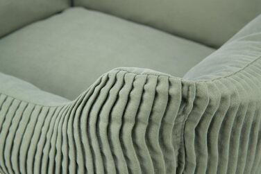 ТRIXIE Лежанка для собак Marley, 80 x 60 см, салатовий колір – зручна лежанка для середніх собак, м'який бавовняний чохол, можна прати – 37691 Salbei L 80 x 60 x 23 см