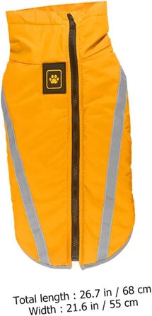 Легкий та міцний теплий зимовий накид для собак BESTonZON з світловідбиваючими смугами. Підходить для великих собак, захищає від негоди. Ідеальний для прогулянок.