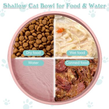 Набір мисок для котячого корму Apatal з нержавіючої сталі, 15 см, набір з 2 мисок, зручні для котів, підходять для сухого та вологого корму, блакитний/рожевий