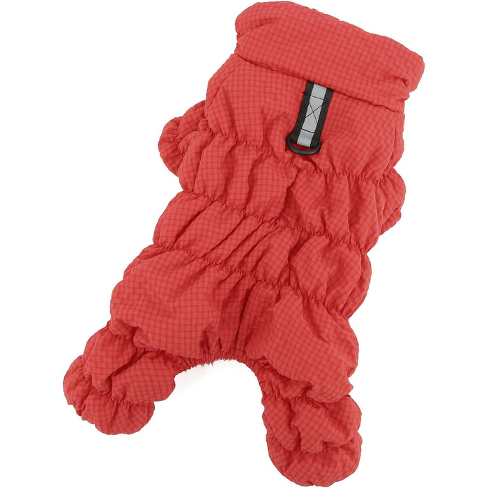 Зимовий теплий комбінезон для собак, тепла куртка-комбінезон для маленьких собак, флісова підкладка, водонепроникний, для Yorkie, Chihuahua, зелений (XL, червоний)