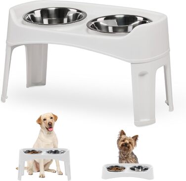 Підвищені годівниці для собак Iris Ohyama 2 шт. PEF-L, L29 x B57 x H31 см, складані, для здорового травлення