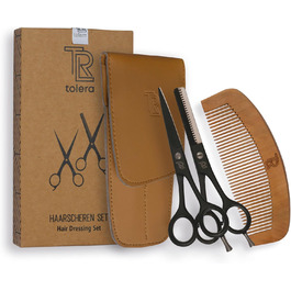 Набір професійних перукарських ножиць з гребінцем та екіпежем | Ножиці для стрижки та проріджування волосся - гострі та точні - унісекс перукарські ножиці та ножиці для проріджування