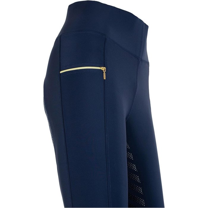 Легінси для верхової їзди Lazura Fenja | Повний силіконовий наповнювач | Рідзани з 2 кишенями для телефону | Легінси для верхової їзди Navy, розмір 36/38