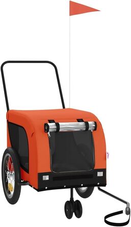 Причіп для тварин на велосипед, жовто-чорний, Oxford та залізо (125 x 63 x 66 см)