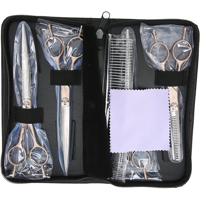 Набір для грумінгу собак LIZEALUCKY: ножиці та гребінці для догляду за шерстю собак, котів, кроликів, хом'яків. Підходить для довгої, короткої, густої та кучерявої шерсті.