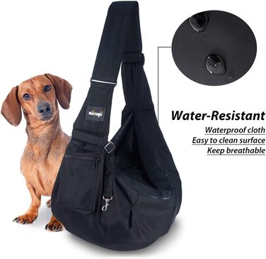 NATUYA Сумка-переноска для собак та котів, чорна, водовідштовхувальна, для прогулянок та подорожей