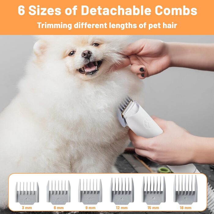 Набір для грумінгу собак 3-в-1: машинка для стрижки, пилосос, тример, щітки, гребені (ємність 2,5 л, 48 дБ, шланг 2 м)