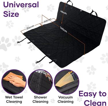 Захист для заднього сидіння та багажника автомобіля - килимок для собак (145 x 147 см, XL)