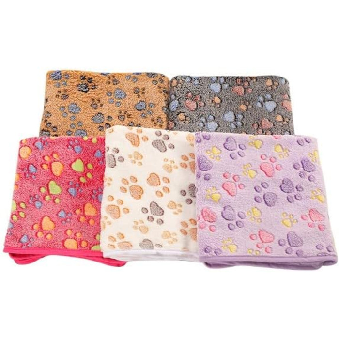 М'яка тепла ковдра для собак та котів з флісу, 50х70 см, бежева