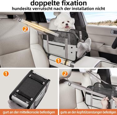 Транспортна сумка для собак та котів: для ветеринара, авто, літака. З подушкою та сталевим каркасом, до 6 кг (сіра)