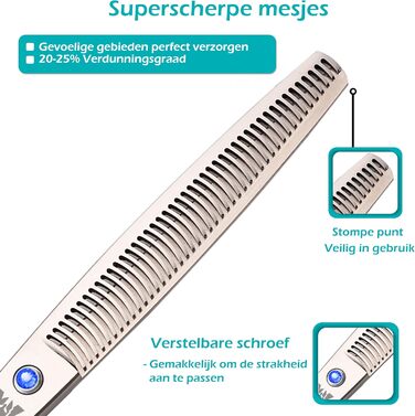 Набір професійних ножиць для грумінгу собак Achilles – 17,8 см, для догляду за шерстю