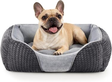 Крісло-ліжко для собак маленьких та середніх порід, миється, ортопедичне, дихаюче, 66x55x21 см, сіро-блакитне