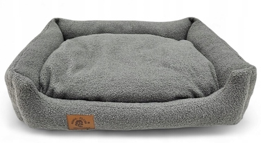 Плюшевий диван для собак Odol, сірий, 70 x 60 см