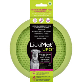 LickiMat UFO - годівниця для тварин, натуральний каучук, зелена, для повільного годування