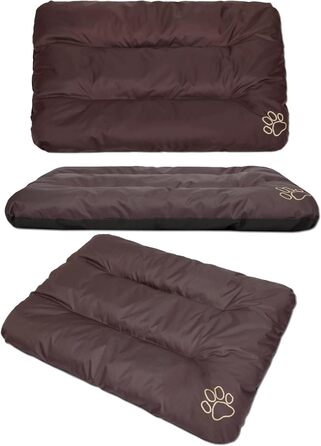 Матрац для собак, лежанка для собак великих, середніх та малих порід - вологостійкий килимок для собак, м'який лежак з піни, Outdoor & міцний матрац для собак - 90x60x8 см Коричневий R1(90 x 60 см) Коричневий