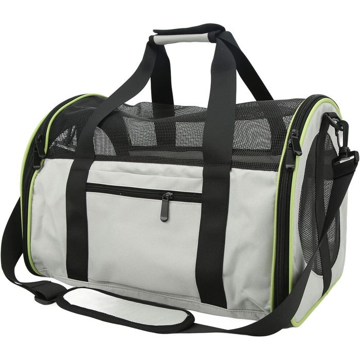 Транспортна сумка для домашніх тварин Cloimei Premium 600D Nylon, сіра, для котів та собак, 17 x 11 x 11 см