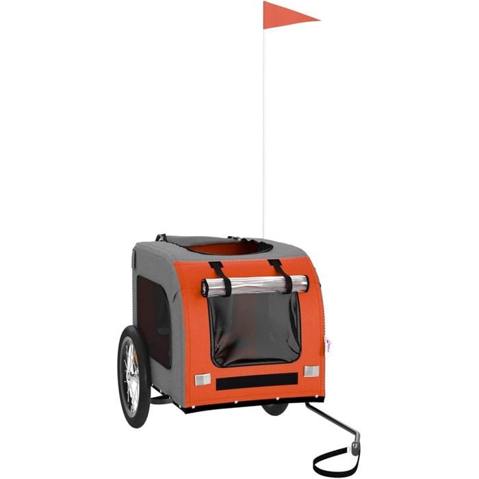 Собачий амулет Oxford з міцним металевим каркасом та PVC-дах, вантажопідйомність до 45 кг - Оранжевий/Сірий Model93830