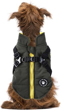 Зимовий теплий одяг для собак (бавовна, зелений, S) - водонепроникний, вітронепроникний, двосторонній