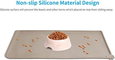 Силіконовий килимок для годування собак та котів AUDWUD, водонепроникний, антиковзний, 53x38 см, колір Adobe Brown