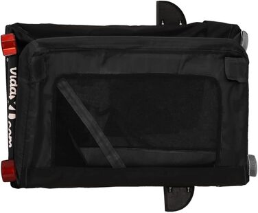 Причіп для велосипеда VidaXL для собак, чорний (120 x 54.5 x 53 см)