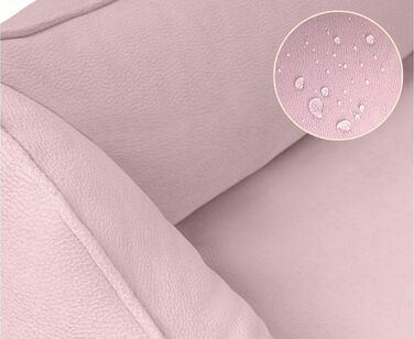 Ортопедичне собаче ліжко Knuffelwuff Oliver, M-L: м'яке, водонепроникне, з ефектом замші, з піною з пам'яті, для собак маленьких та великих розмірів (120 x 85 x 25 см, Рожевий)