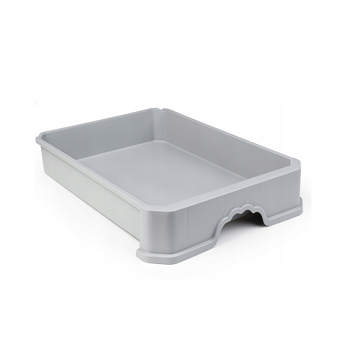 Закритий лоток-туалет для котів Be-Active.pl сірий, з висувною шухлядою та лопаткою