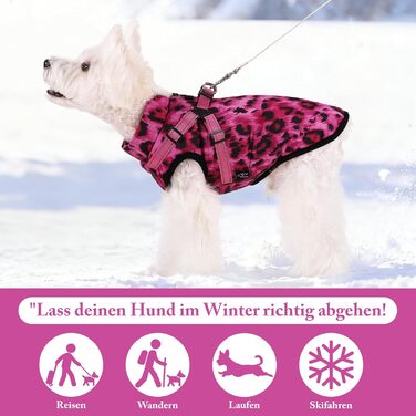 Водонепроникний теплий зимовий одяг для собак - теплий накид для собак, рожевий