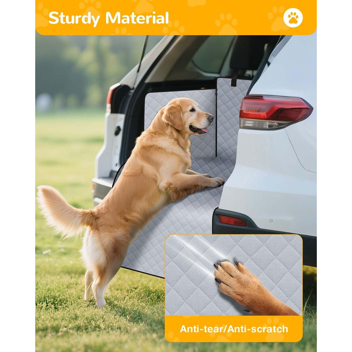 Захисна килимок для багажника авто від Lekespring: водонепроникний, стійкий до подряпин, з захистом бокових стінок та краю завантаження. Легкий у догляді та міцний. Колір: сірий