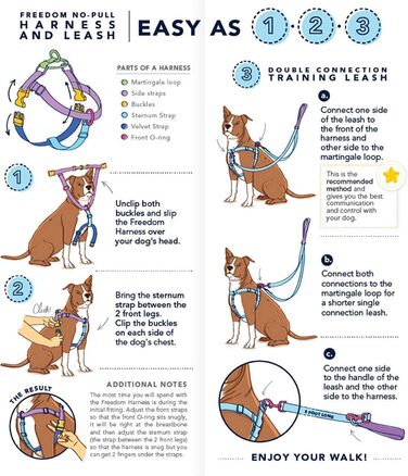 Шлея для собак Wiggles Wags Whiskers проти тягнення, середній розмір, чорна