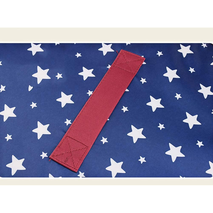 Портативне складане ліжко для собак та котів HONGBI, 2 в 1: будиночок та диван, блакитний колір з білим зірками, розмір 2XL