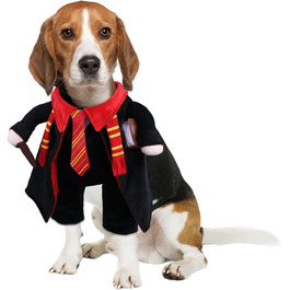 Костюм на Хелловін для собак DELIFUR - Чарівник, для котів, косплей, відпочинок, карнавал, маленькі та середні породи, великий розмір L, мультяшний