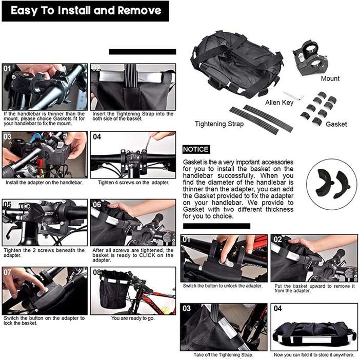 Фahrradkorb für Hunde: Складний велосипедний кошик для собак, чорний, 33 x