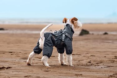 Водонепроникний комплект для собак BT Bear: жилет, дощовик, жилетка, XL, чорний