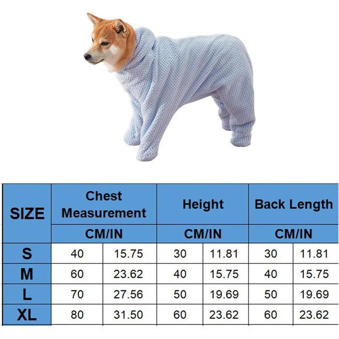 М'який та затишний халат для собак, аксесуари для душу для маленьких собак, швидковисихаючий рушник блакитний XL