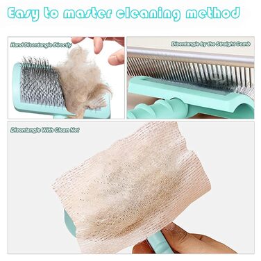 Зубна щітка для собак та котів, 25 мм, зелена: для довгошерстих тварин, догляд за підшерстям