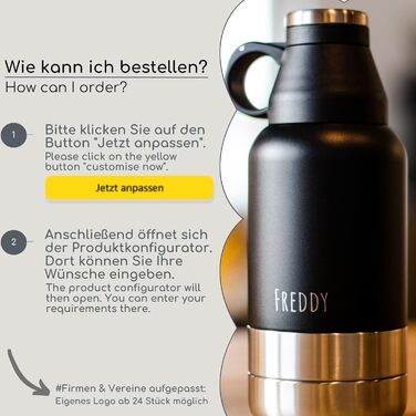 Водяна пляшка для собак Milu 950мл з мискою для їжі - ізольована фляга з нержавіючої сталі, чорна (+гравіювання)