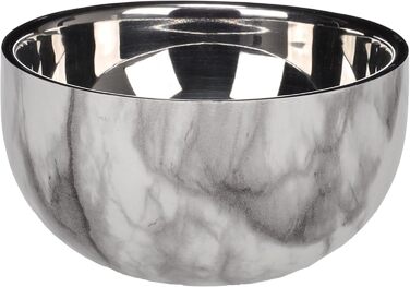 Нічна миска для собак Flamingo Oase з нержавіючої сталі, 700 мл, Ø15,5 см, з подвійними стінками, неслизька, для миття в посудомийній машині (сіра)