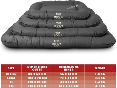 Лежанка для собак, велика, 100 x 70 см, водонепроникна, з міцною блискавкою YKK, знімний чохол