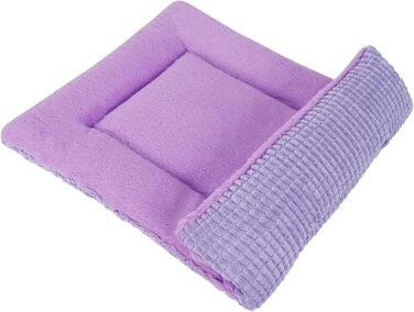 Килимок для собак, м'який та теплий, килимок-подушка для собак, миється, затишний, двосторонній, подушка для домашніх тварин, PS085 (90x70 см, фіолетовий)