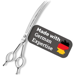 Професійна вигнута ножиця для собак EHASO | 23 см | Висока якість, Solingen | Довговічна