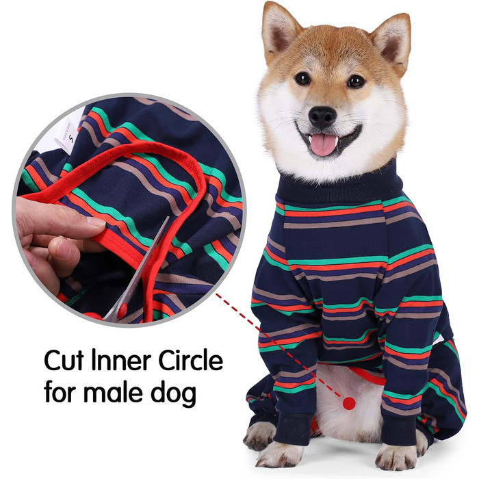 Піжама для собак після операції, комбінезон з довгим рукавом, синій (1 шт.)