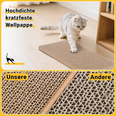 Ycozy Драбина-подряпування для котів з великою двосторонньою гофрокартонною поверхнею. Набір містить 2 коробки та 6 драбинок для котів. Міцні котячі меблі для заміни.