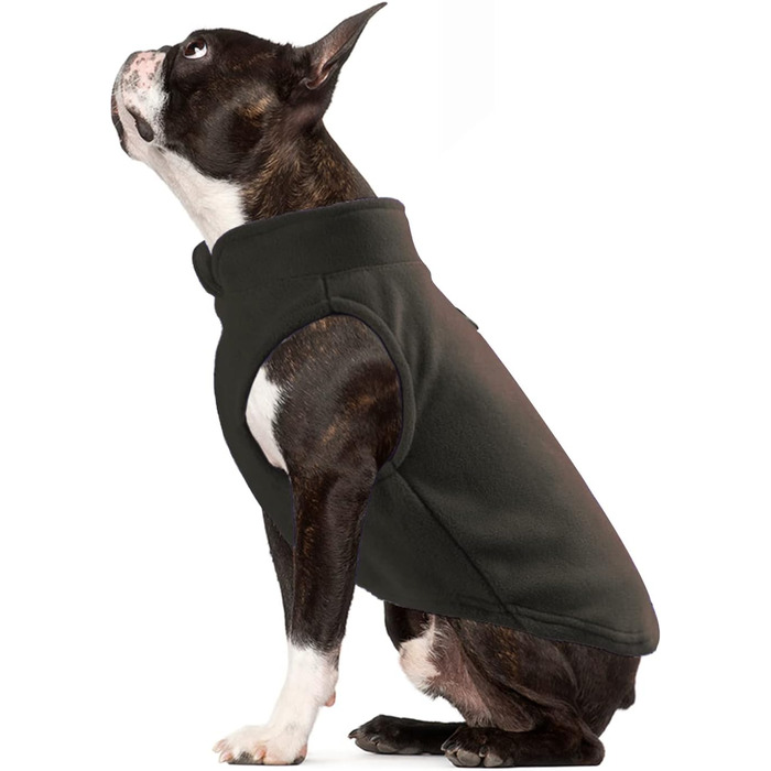 PETCUTE Тепла жилетка для собак, зимова куртка для великих собак, жилетка для домашніх тварин, тепла куртка для собак з отвором для повідка, ідеально підходить для зими, м'яка флісова жилетка (M, Кофе)