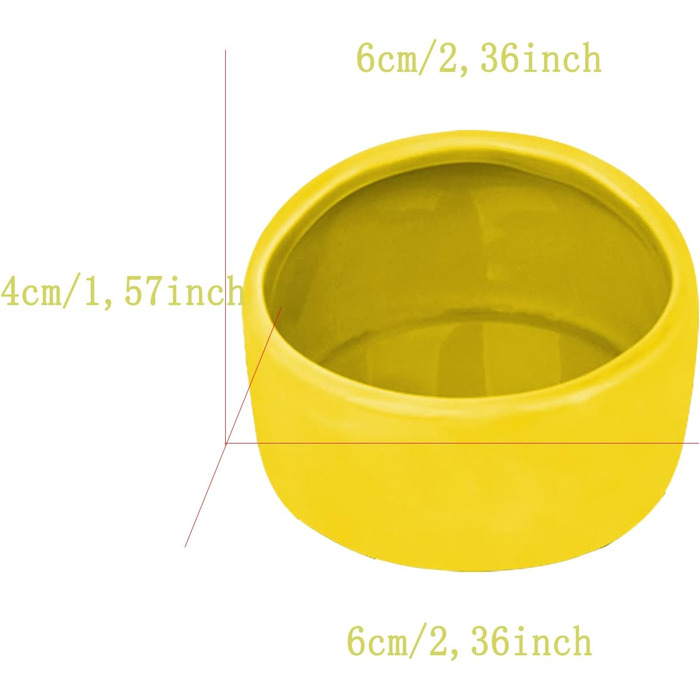 Набори мисок для тварин Yuemuop (3 шт.) з кераміки, антивандальні, для хом'яків, рептилій, черепах та інших домашніх тварин. Миски для їжі та води.
